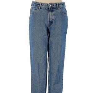 Zara TRF Blue Medium Wash Straight Leg 100% Cotton Denim Jeans 4/28